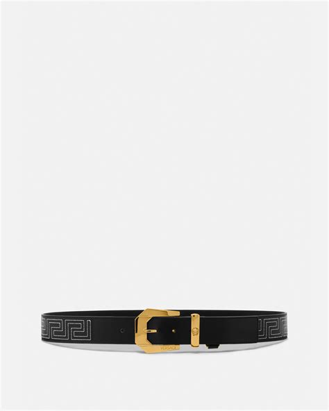 versace greca leather belt